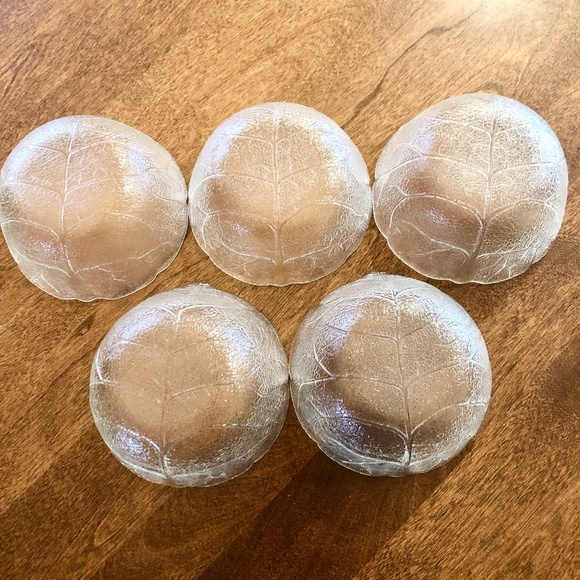 ARCOROC, FRANCE, ASPEN LEAF, Vintage, Glass, 5", Fruit, Dessert, Bowl, Set of 5 - Picture 9 of 12